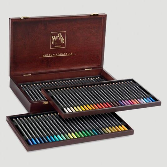 80 matite colorate acquerellabili + 4 colori doppi MUSEUM Aquarelle - CARAN  D'ACHE - Intingo Shop belle arti e colori